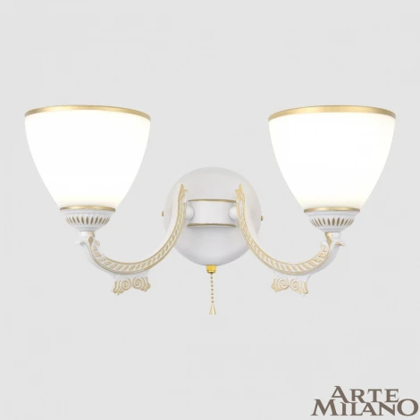 Бра с выключателем Arte Milano AM342837 342837/2W WT+G (220V)