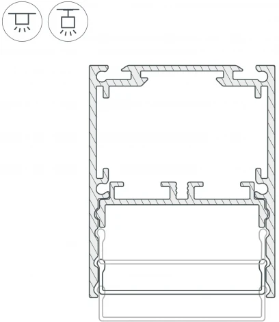 Профиль SL-LINE-4050-3L-2000 ANOD BLACK (Arlight, Алюминий) 044670