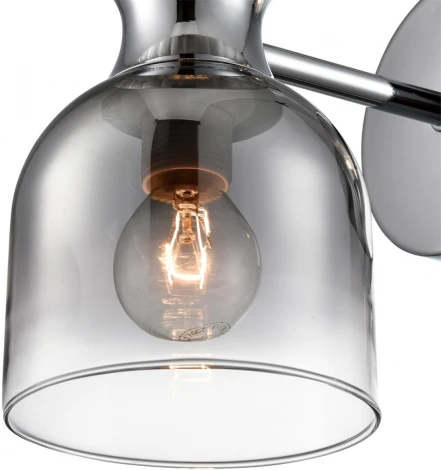 Бра Lumion Tauna 8114/2W хром/дымчатый, металл/стекло G9 30W + E14 40W 220V