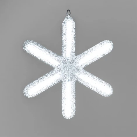Светодиодная снежинка "Московская" диаметр 0,3м, акрил, белая 24B, IP65 Laitcom DC-30-24V