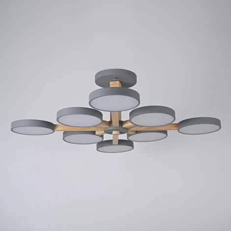 Потолочная люстра Wi-Fi на штанге Turna L8 Grey By ImperiumLoft Turna-B01 (LED, 220V, голосовое управление, умный дом - Алиса)