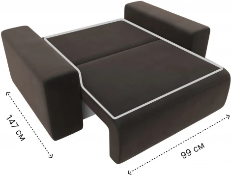 Кресло Лига-036 НПБ (Коричневый/Велюр) Лига Диванов арт.121289