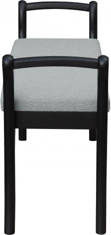 Скамья для прихожей с подлокотниками мягкая, ткань серый, каркас венге от фабрики Mebelik