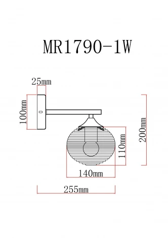Бра MyFar Gloria MR1790-1W (220V)