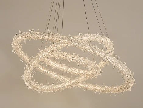 Подвесной светильник Newport 8280 8283/S (LED, 220V, хрусталь, на тросе, кольцо)