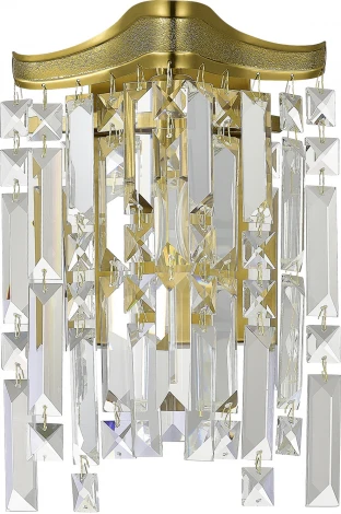 Бра ST Luce Ofelia SL1659.301.01 Латунь/Прозрачный E14 1*60W (220V, хрусталь, подвески)