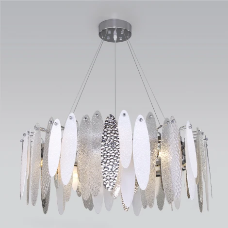 Подвесная люстра Wi-Fi Bogate's Canaria 324/10 (220V, управление смартфоном, голосовое управление, умный дом - Minimir Home, Алиса, Маруся, Салют, на тросе, круглые)