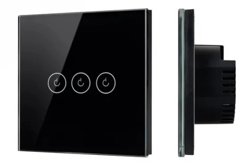 Выключатель сенсорный SWT-OMALI-S03-ZB-BK (250V, 10A, Zigbee) (Arlight, Стекло) 050046