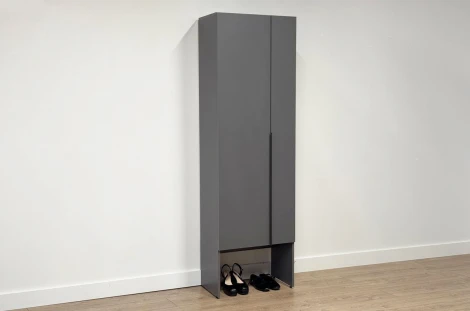 Шкаф двухдверный L600 Баско Mebelson (ЛДСП/Серый) арт.173777,2125