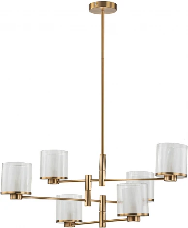 Потолочная люстра ярусная на штанге 13023/6R Brass Indigo Bilancia V000352 (220V)