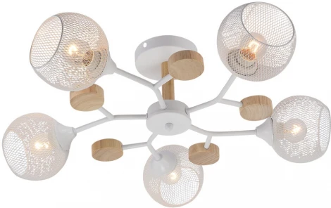 Потолочная люстра на штанге Seven Fires Maklen SF3385/5C-WT-WD