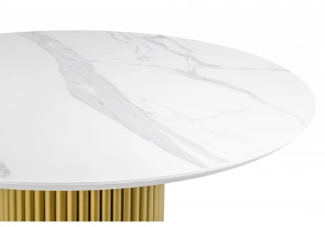 Кухонный стол Notta Барел 110 patagonoa bianco repose / золотой