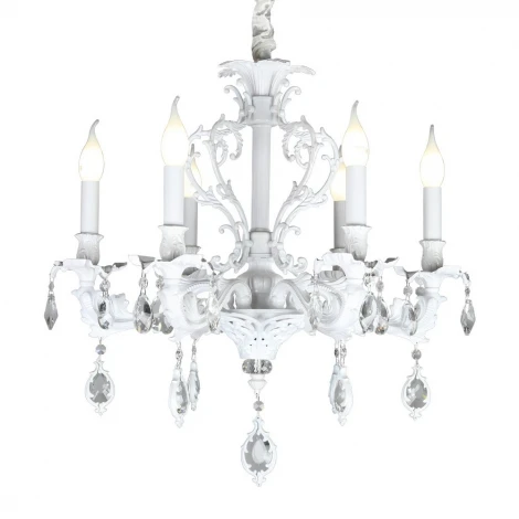 Подвесная люстра Omnilux Senis OML-74713-06 (220V, подвески, на цепи, подсвечник, свеча)