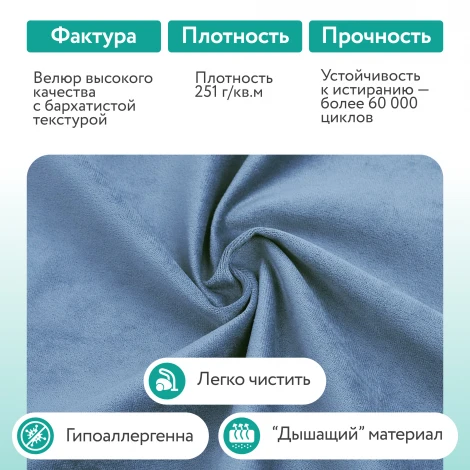 Диван прямой синий D1 Лаки AAA41235011