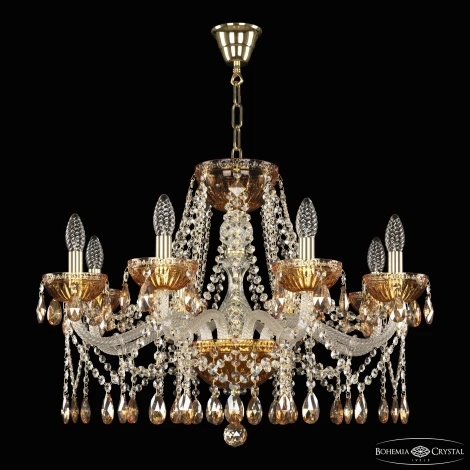 Подвесная люстра Bohemia 5413 5413/8/240 G Amber/M-1G K721