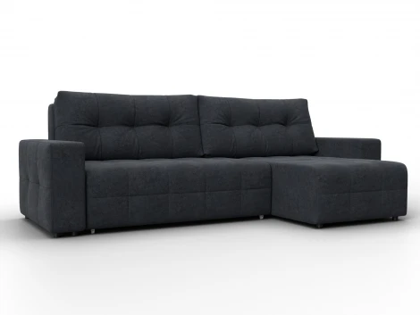 Диван угловой Лига-122 угол универсальный (ДСП,Брус,Велюр/Темно-серый) Лига Диванов 137613