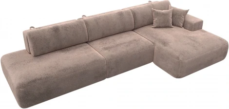 Диван угловой Лига-036 НПБ Модерн Лонг правый угол Лига Диванов (Велюр) арт.127755