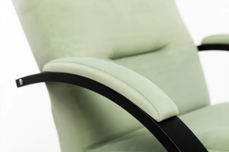 Кресло-качалка Leset Милано (Фанера,Березовый шпон,Металл,Велюр/Бирюзовый) арт.2500000082528