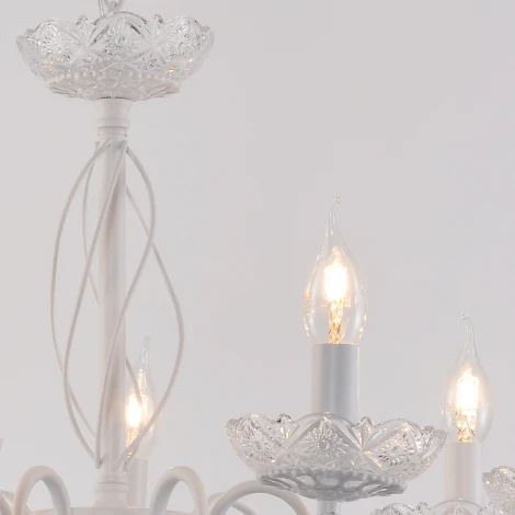 Подвесная люстра Reluce 04207-0.4-07 WH (220V, подвески, на цепи, подсвечник, свеча)