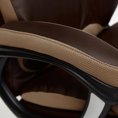 Кресло DUKE кож/зам/ткань, коричневый/бронза, 36-36/21 Tetchair 12905