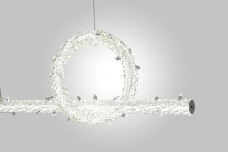 Подвесная люстра AM Group OVALE CH D1000+300 (220V, на тросе)