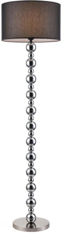 Торшер Lumion Navila 8079/1F хром/черный металл/текстиль E27 1*60W 220V (выключатель, шарики, круглые)