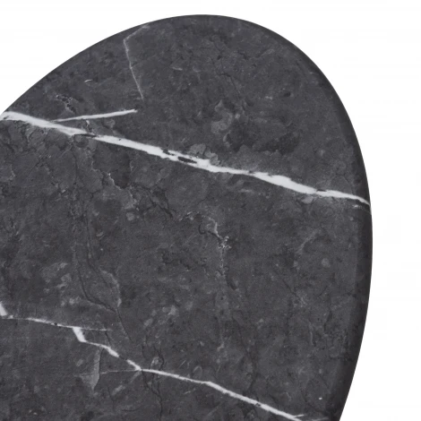 Стол приставной овальный МеталлАрт М015 черный мрамор/черный Mebelik 009509