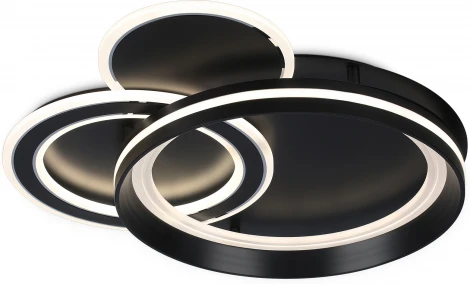 Потолочный светодиодный светильник с пультом Ambrella Acrylica Disk FA8515 (регулировка яркости, 220V, умный дом - Smart Life, круглые)