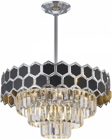 Подвесная люстра хрустальная на штанге Arte Milano Sorrento-5009 375009/4+2/300/480 CR (220V)