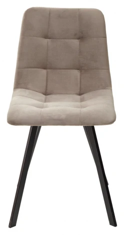 Стул CHILLI-Q SQUARE латте #25, велюр / черный каркас, 4 шт./1 к