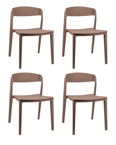 Стул Moris, пластик мокка 4 шт. Stool Group УТ000043474