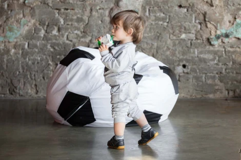 Кресло мяч Dreambag Бело-Черный Оксфорд (Классический) 2616101