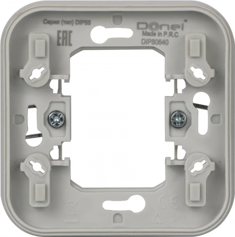 Адаптер для скрытой установки одиночный, цвет серый, IP55, серия W55 Donel W55 DIP80640