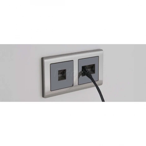 Рамка на 2 поста Metallic (глянцевый никель) Werkel W0021602 (a051002)