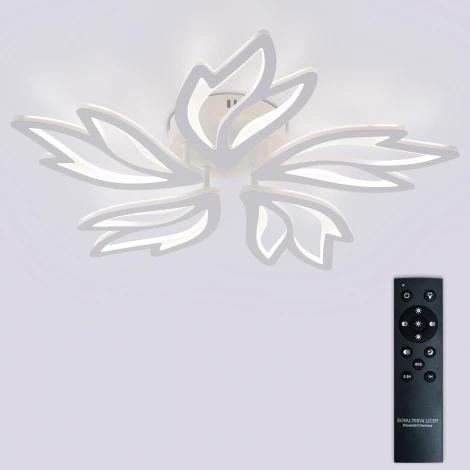 Потолочная люстра светодиодная с пультом ДУ 100W, белый, LED Natali Kovaltseva Rif LED LAMPS 81118/4C (регулировка яркости, 220V)