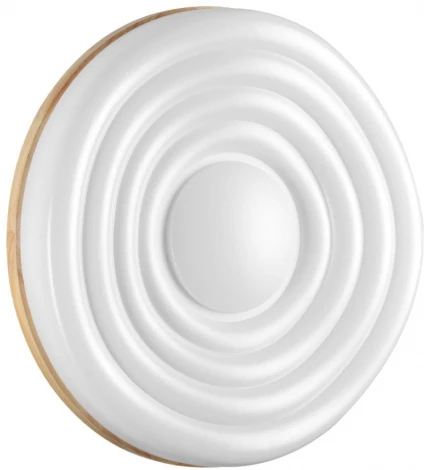 Настенно-потолочный Sonex Fass Wood 7674/DL PALE белый/натуральное дерево LED 48Вт 3000-6000К D388 IP43 пульт ДУ (220V, круглые)