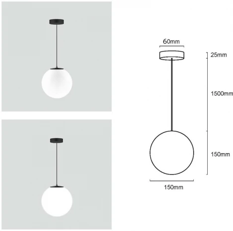 Подвесной светодиодный светильник SharMon Fiberli Shar 12110501 (220V, на проводе, шар)