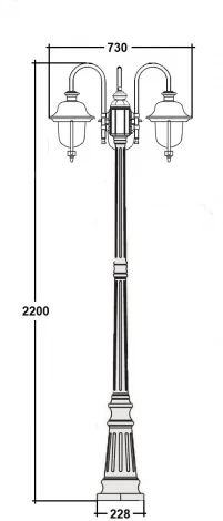 Наземный фонарь IP44 Oasis Light MADRID-COOPER 84309cA/10 Bl (220V, фонарь)