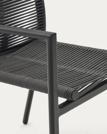 Стул уличный La Forma (ex Julia Grup) Culip (Серый/ Веревка)