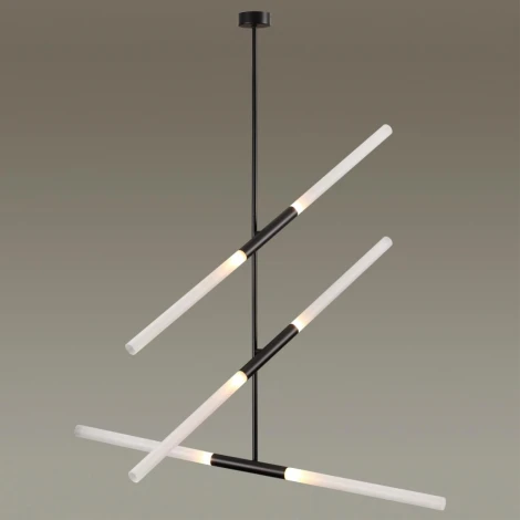 Потолочная люстра на штанге асимметричная линейная Odeon Light Soho 4307/6 (220V, асимметрия)