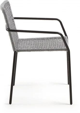 Стул уличный La Forma (ex Julia Grup) Ellen (Серый/ Металл,Веревка)
