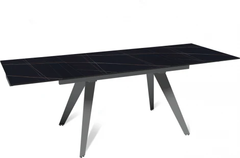 Стол раскладной Rhein (140+40+40), керамика матовая Blackgold Top Concept арт.21947