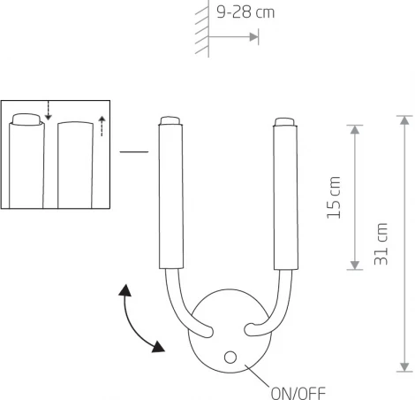 Настенный светильник с выключателем Nowodvorski Stalactite 8354 (220V)