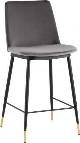 Стул полубарный Stool Group Мелисса велюр темно-серый УТ000035752