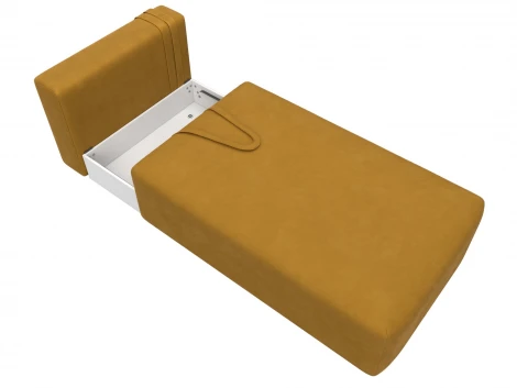 Модуль канапе Лига-060 НПБ (ЛДСП,Брус,Фанера,Велюр/Желтый) Лига Диванов 129564