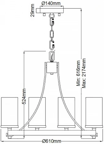 Подвесная люстра Feiss Angelo QN-ANGELO5