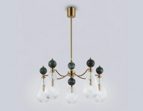 Потолочная люстра на штанге с мрамором Ambrella Ceramo Modern LH53292