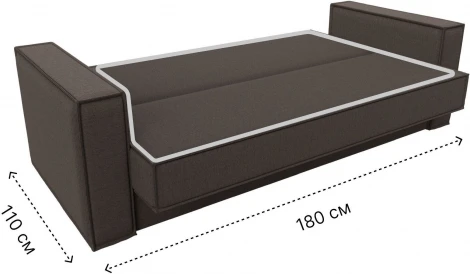 Диван-книжка Куба (Коричневый/Рогожка) Лига Диванов арт.122058