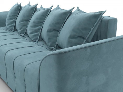 Диван угловой Лига-113 угол левый (ДСП,Велюр/Бирюзовый) Лига Диванов 136722L