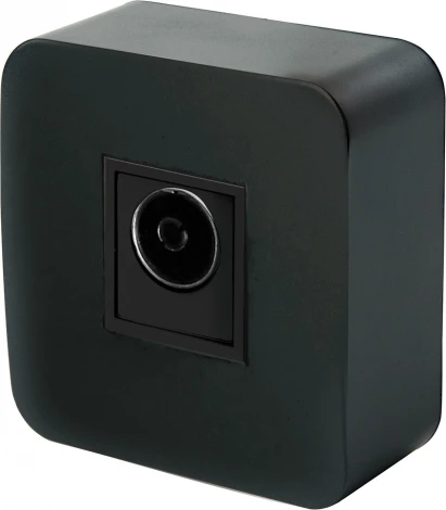 ТВ-розетка (черный) Stekker София 49311